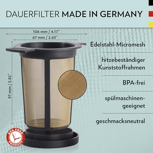 Finum Reusable Stainless Steel Coffee and Tea Infusing Mesh Brewing Basket, Large, Black - color: Black, size: Large, style: Brewing Basket