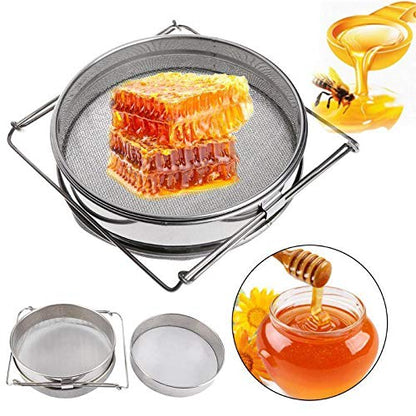 Golden Palace Honey Strainer, Stainless Steel Honey Strainer, Double Sieve, Beekeeping Supplies, Food Grade 304 Stainless Steel Sieve