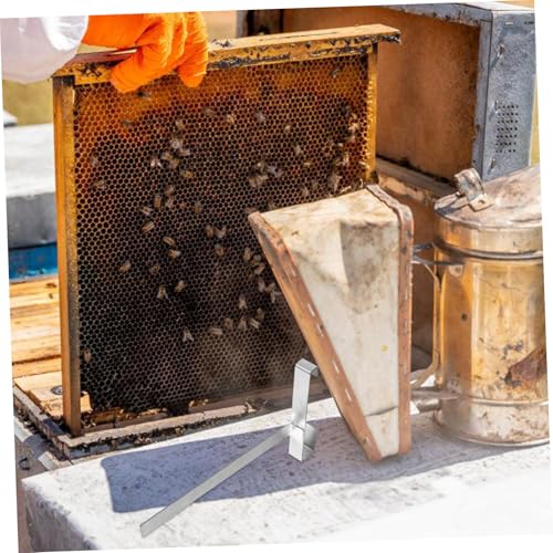 BESPORTBLE 1pair Stainless Steel Beekeeping Frames Holder Professional Nesting Spleen Shelf for Hive Frame Storage and Support Beekeeping Rack for Efficient Honey Harvesting