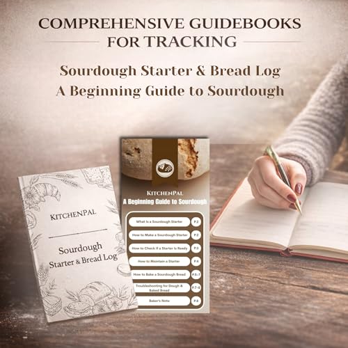 34Oz Sourdough Starter Jar Kit with Date Band, Thermometer & Wooden Spurtle Glass Sourdough Starter Container, Homemade Bread Fermentation Jar Kit