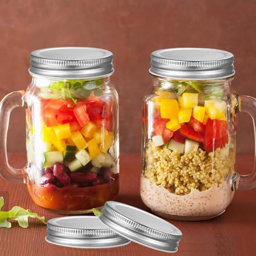 Mason Jar Lids,Regular Mouth,Lids Leak Proof Secure Mason Storage Solid Caps,Fit & Airtight for Wide Mouth Lid Mason Jars Yogurt Iidss,Canning lidss(50pcs) - color: 3.4 inch