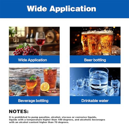 Food Grade Electric Water Transfer Pump 110V With Timer Controlled for Ice Maker,Coffee Machine,Water Dispenser,Auto Siphon Self Priming Pumps for Bottling Wine,Beer and Kombucha,2L/Min,Low Noise - color: While Shell With Timer Controlled