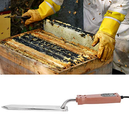 Honey Uncapping Knife, Large Electric Stainless Steel 50-180℃ Temperature Control Extractor Equipment with Memory Function, Hot Reusable Beekeeping Cutter Scraper Tool for Combs (US)