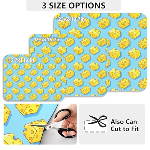 Cartoon Cheese Dish Drying Mat,20x16 inch, Water Absorbent Microfiber Dish Drying Pad for Countertops,Sinks,Draining Racks - size: 19.7x15.7inch
