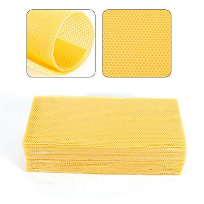 Honeycomb Bee Wax Foundation, 30 Pcs Honeycomb Foundation Beehive Wax Frames Waxing Beekeeping Equipment Tools 195 * 415mm (US Stock)