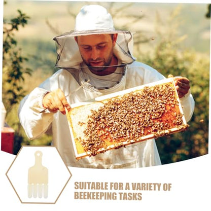 Beaupretty 2pcs Beekeeping Jelly Extractor Pen 4-Row Scraper for Honey Frame Cleaning and Apiculture Supply Tools