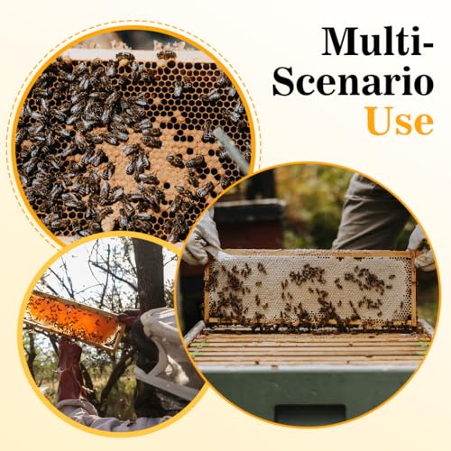 POLLIBEE Medium or Super Bee Hive Frames and Wax Foundations,10 Pack Honey Bee Frames with 100% Beeswax Coated Food Grade Foundation Sheets, Beekeeping Supplies,6-1/4-Inch (Black) - size: Medium Black