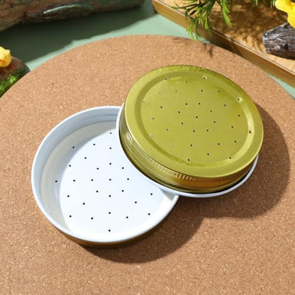 Toddmomy Bee Water Feeder Lid 2.87 Inch Beekeeping Entrance Feeder Cover for Honeybee Hive Watering Device and Beekeeper Tool