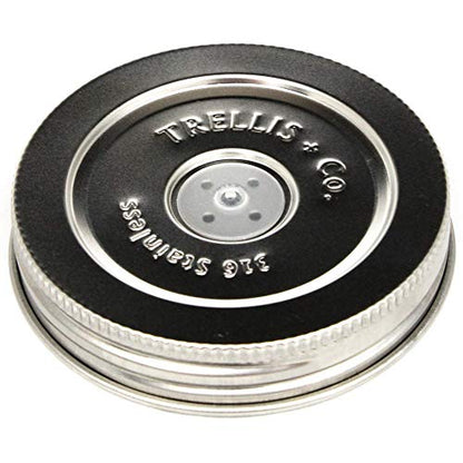 316 Stainless Steel Fermentation Lids | 3 Silicone Waterless Fermenter Airlock Lids | Easy Lacto Fermenting Wide Mouth Mason Jar Canning Lids | Free Recipe eBook Included - size: Lids Only