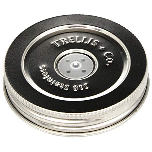 316 Stainless Steel Fermentation Lids 3 Silicone Waterless | Fermenter Airlock Lids Easy Lacto Fermenting Wide Mouth Mason Jar Canning Lids Free Recipe eBook Included - size: Lids Only