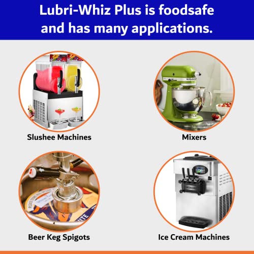 Grease-Whiz Food Grade Grease Lubricant (4oz, 12 Pack) - Slushee Machine, Beer Kegs, Pools, O Rings, Ice Cream Machine Lube - Food Grade Lubricant for Commercial & Domestic Use by Billy Buckskin - size: 48oz
