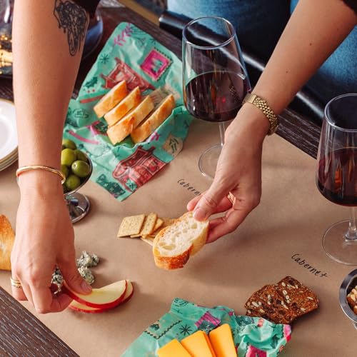 Bee's Wrap Beeswax Wraps for Food - 3 Pack of Assorted Beeswax Wraps - Small, Medium & Large Wrap - Plastic Free Made in USA Reusable Natural Food Wrap - Season's Greetings Print - style: 3 Pack (Season's Greetings)