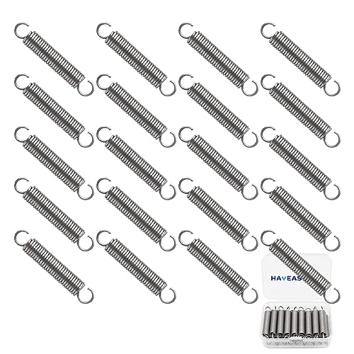 20PCS SP9600 Small Extension Spring 1/4 Inch x 1-1/2 Inch Stainless Steel Mechanical Springs with Hook Ends HE027