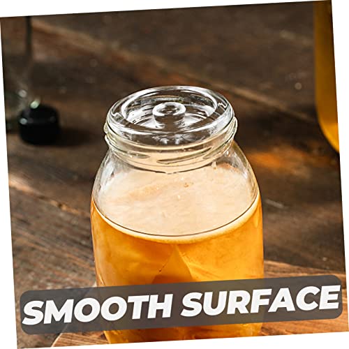 STOBAZA Glass Fermentation Weights for Wide Mouth Jars, 2 Pieces, 3.5 Inch Round, Clear