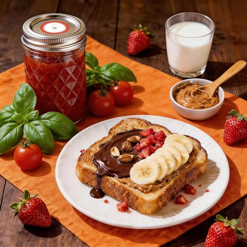Mason Jars 8 oz Regular Mouth 4 Pack,Food Grade Glass Canning Jars with Airtight Lids, BPA Free Reusable Jars with Free Brush & Stickers for Food Storage, Canning, Jam, DIY Gifts - size: 8 oz