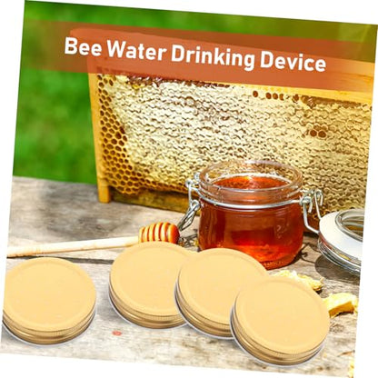 Hemoton 5pcs Bee Feeder Lids for Hive Entrance Beehive Water Dispenser Beekeeping Supplies Reusable Bee Watering Station Lid Easy Installation