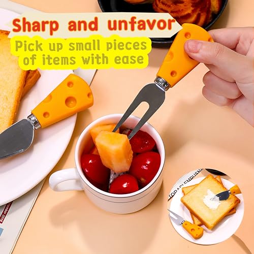 BUDOME Cheese Knife, 5 Piece Cheese Knives Set, Mini Premium Stainless Steel Cheese Knife Set, Cheese Knives for Charcuterie Board - Charcuterie Boards Accessories