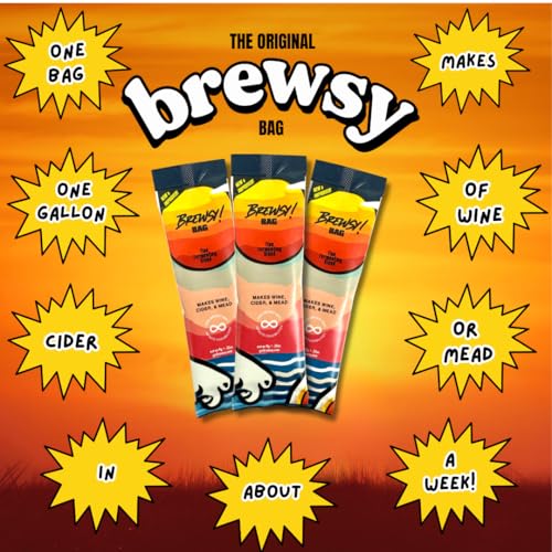 Brewsy Failproof App-Enabled Wine Yeast - 7 Ingredient Blend - Fastest Tastiest Wine Possible for Wine, Mead, Cider… (0.32 Ounce (Pack of 3) - size: 0.32 Ounce (Pack of 3)