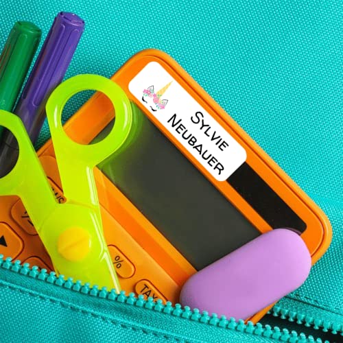 Custom Waterproof Dishwasher Safe Kid Name Labels for Daycare(128 Pack), Camp, School Supply, Baby Bottles, Lunch Boxes and Cups, Travel. Cute Personalized Design Name Stickers (Pattern 5) - color: Pattern 5