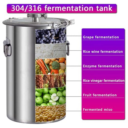 304 Stainless Steel Wine Fermentation Tank, Household Sealed Barrel Fermentation Tank, Yogurt Fermentation Tank, Micro Brewery, Multi-Function Rice Barrel Oil Barrel,115l - color: 115l