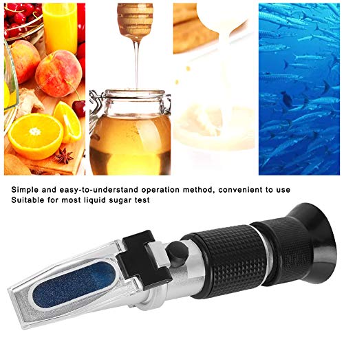 Refractometer with ATC, RHB-10ATC Digital Handheld 0-80% Meter, 0.1% Refractometer for Beer Wine Brewing