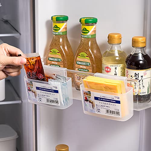 Space-Saving Cheese Slice Holder, 2-Pack, Fridge Door Hanging Storage Container, BPA-Free, for Kitchen Organization
