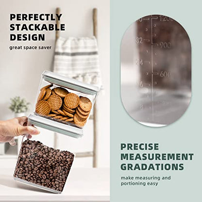 Pop Top Food Storage Containers, 3-Piece Pantry Containers with Lids Airtight, BPA Free Pop Containers for Food Storage, 2 * 1.3Qt+2.9Qt - color: 3 Pcs Set