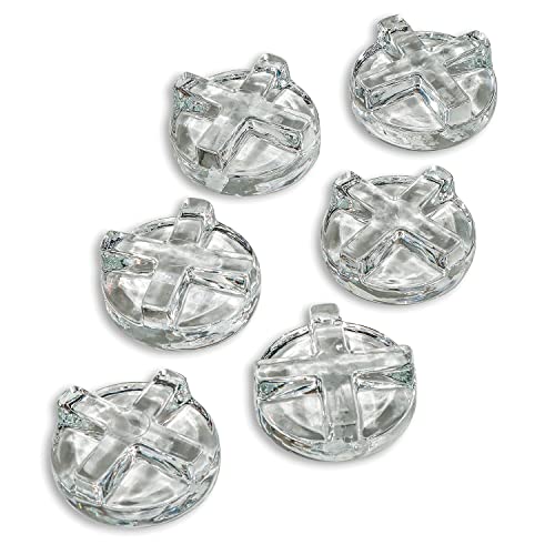 Trademark Innovations Glass Fermentation Pickling Jar Weights, Cross Grip Style (Set of 6) - style: Cross Grip