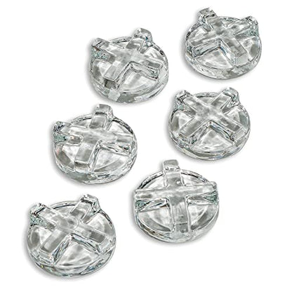 Trademark Innovations Glass Fermentation Pickling Jar Weights, Cross Grip Style (Set of 6) - style: Cross Grip