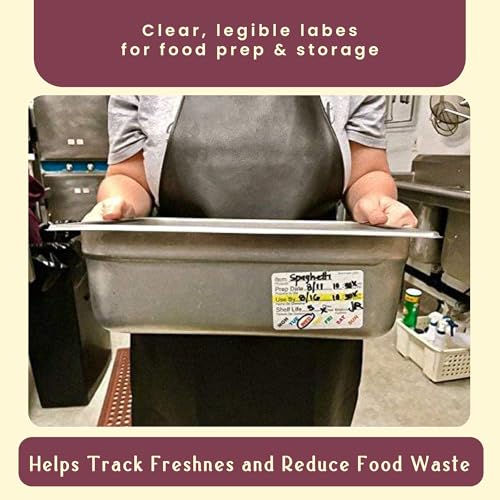 InStockLabels Dissolvable Food Labels - 2” x 3” (2500 Labels) - Rotation Food Stickers for Kitchen & Restaurant Supplies - Ideal for Jar, Containers and Freezer Storage, Kitchen Stickers