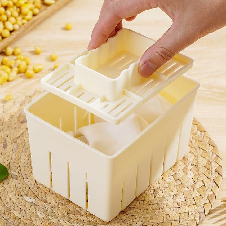 Tofu & Cheese Press Kit - Premium Mold & Presser for Homemade Tofu & Cheese Making - Essential Kitchen Tools for Housewives & Kitchen Enthusiasts(2pcs)