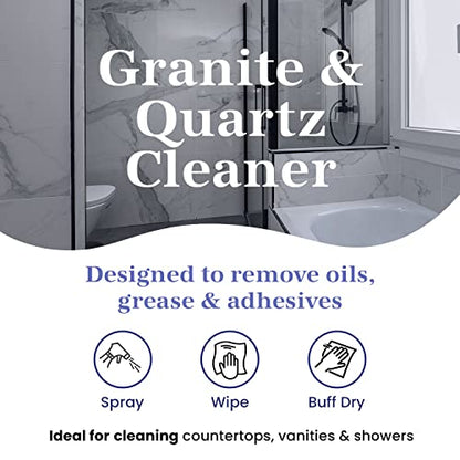 Marblelife Granite & Quartz Cleaner, Safe & Powerful Granite Countertop Cleaner, Oil & Wax Free Quartz Countertop, Effective Stone Care & Cleaning, Ready-To-Use Refill Gallon - size: 128 Fl Oz (Pack of 1)
