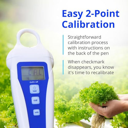Bluelab pH Pen - ± 0.1 pH Accurate, Durable Double Junction Probe, Waterproof & Floats, Auto Temperature Compensation, Easy Calibration - Made in NZ - style: PH Pen