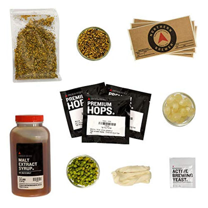 Northern Brewer - Siphonless 1 Gallon Craft Beer Making Starter Kit, Equipment and Beer Recipe Kit (Caribou Slobber Brown Ale) - color: Caribou Slobber Brown Ale