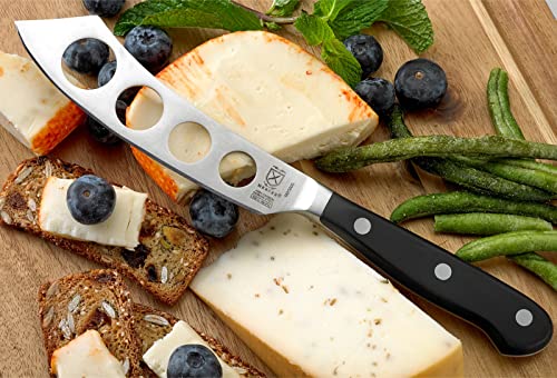 Mercer Culinary Renaissance Soft Cheese Knife, 5-Inch - color: Black Handle, size: 5-Inch Soft Cheese Knife