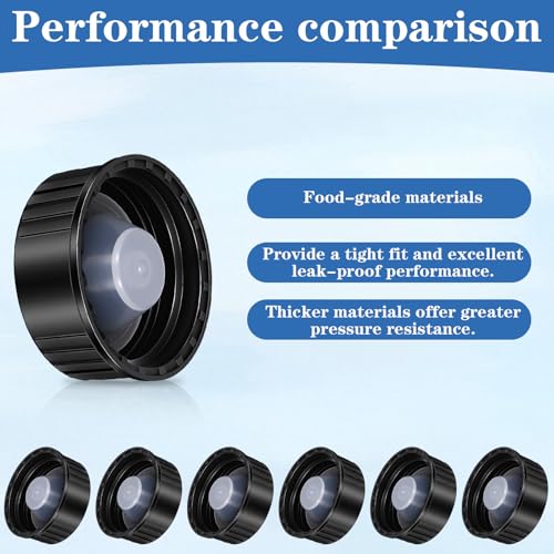 12 Pack 28mm Bottle Caps Growler Caps, Resin Black Seal Screw Cap Beer Bottle Cap Compatible fo Glass Jugs Replacement, Food, Cosmetics Bottles