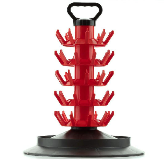 North Mountain Supply Screw Type Bottle Drainer/Drying Tree - 50 Bottles - style: Bottle Tree Handle