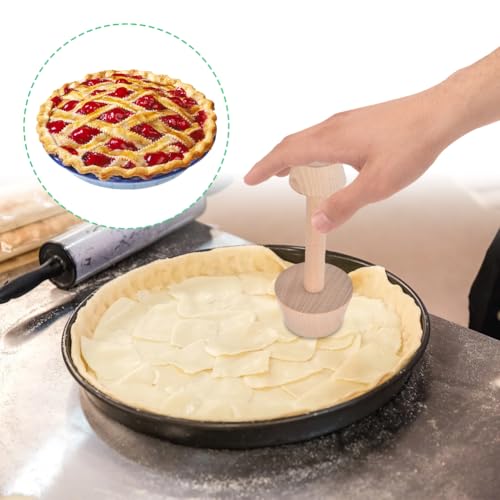 Wooden Egg Tart Tamper, 5.8in Double Side Pastry Press Tool | Baking Shaping Tool For Consistent Tart Shell Forming, Suitable For Home Kitchen Use And Handmade Pastry Preparation Work