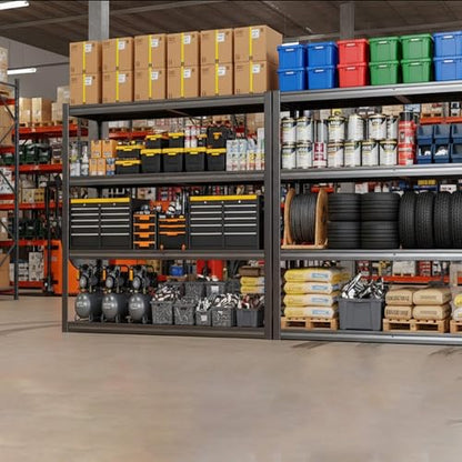 Heavy Duty Garage Shelving Unit 62 W x 27 D x 78 H, 5 Tier Metal Storage Shelves, Upgraded Steel Structure, Rack for Basement, Shop, Warehouse, Pantry - size: 62W x 27D x 78H