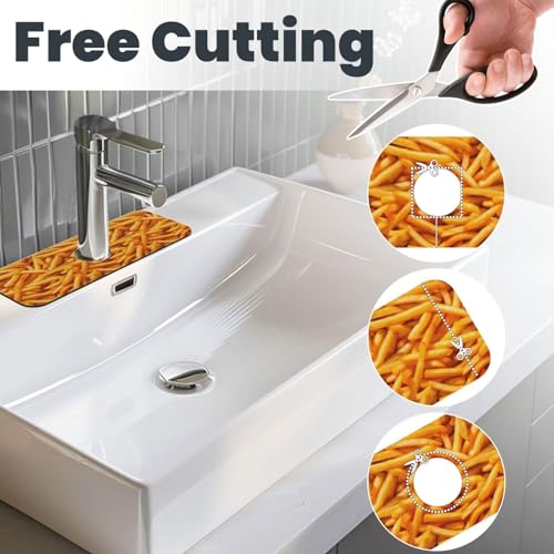Fries Faucet Mat For Kitchen Sink, Absorbent Countertop Protector, Quick Dry Sink Splash Guard Pad, Waterproof Draining Mat 15" X 5.5" - color: Style 6