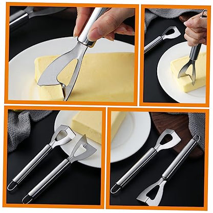 Cabilock 3PCS Stainless Steel Butter Knife Set Kitchen Cheese Cutting Tools Ergonomic Handles for Home Cooking and Charcuterie Boards