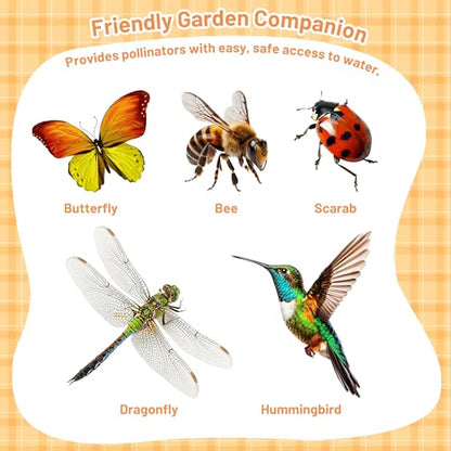 4 Pack Floating Bee Island- 7.7 Inch EVA Foam Floating Bee Watering Station for Garden- Bees Feeder Butterfly Waterer Bee Baths Pollinator, Outdoor Garden Decor