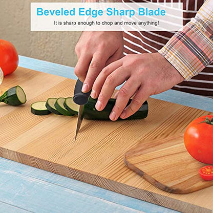 UUBAAR Bench Scraper & Chopper - 6 Inch Stainless Steel Dough Cutter with Contoured Grip, Multi-Purpose Kitchen Tool for Baking Cooking, Food Scraper Chopper & Pastry Knife