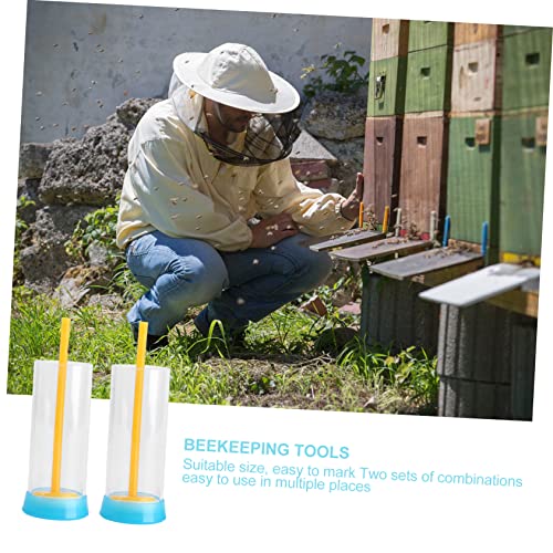 BESPORTBLE 2pcs Marking Bottle Beekeeping Marker Bee Marking Tool Beekeeping Supply Plastic Sponge Marker Random Color