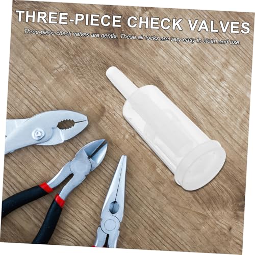 MAGICLULU 2sets One Way Valves Kit for Homemade Wine Beer Valves with Grommets for Air Lock Fermenting and Food Preservation 6pcs*2