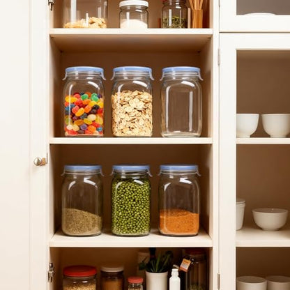 Glass Sealed Jar—Airtight Storage Jar (2, Pack, 47.4oz) - size: 47.4oz