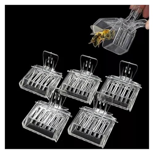 16pcs Plastic Book Clip Type Queen Cage Transparent Catching Clamp Bee Controller Beekeeping Tools