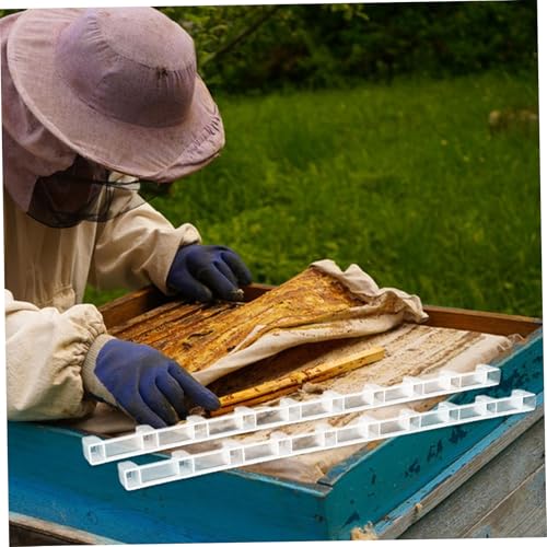 Garneck Beehive Frame Spacer Spacing Tool 10pcs Plastic Bee Hive Frame Clip Honeycomb Beekeeping Accessory