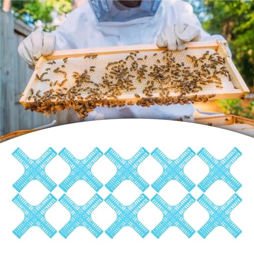 Queen Bee Cage 10Pcs Queen Bee Cages Queen Bee Boxes Cross Shape Easy to Use Sturdy Bee Raising Equipments for Farm Yard Professional for Beekeeping Supplies