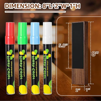 4PCS Chalkboard Beer Tap Handle Keg Handle Keg Tap Handle Walnut Tap Handles for Kegerator Beer Faucet with 4PCS Pen - size: 4PCS-Walnut Tap Handles